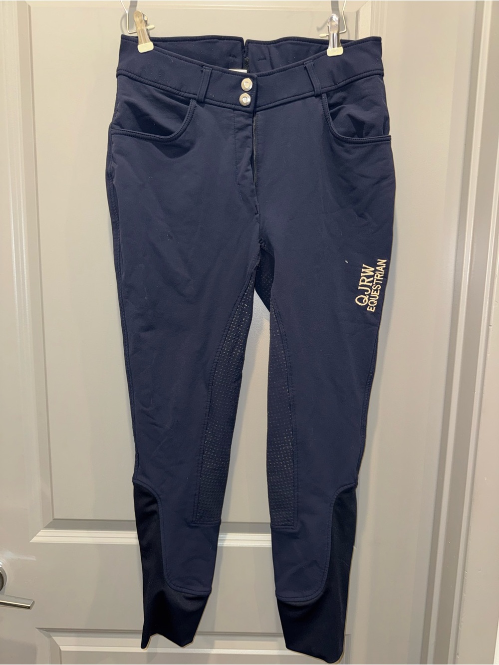 Women’s navy blue high waisted full seat breeches